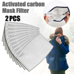 2 TK Maski Filtrielement PM2.5 N95 5-kihiline Aktiivs&ouml;efilter &Uuml;hekordselt Kasutatav Mask Hingamisava Kaitsev Suu Maski Filter