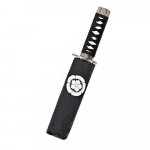 Musta kattega tuulekindel Jaapani ninja-stiilis samuraim&otilde;&otilde;k vihmavari kolmeosaline l&uuml;hikese k&auml;epidemega vihmavari p&auml;ikese eest, sirge vihmavari ribidega must