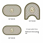 Retro Bathroom Diatom Mud Floor Mat Three-Piece U-Shaped Toilet Mat Toilet Absorbent Non-Slip Foot Mat Entrance Door Mat 1pc40x60cm 16x24inch