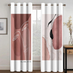 Abstract Art Anthestic Boho Morandi Aknakardinad Elutoa Rulood Magamistoa Vannitoa K&ouml;&ouml;k Kontoriuks Kodukaunistus 2tk 135W165H(CM)53x65in&Grommet Top