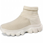 Unisex tossud Hingavad K&otilde;rge Elastusega Sokid Paksu P&otilde;hjaga K&otilde;rgendavad Spordijalatsid Naiste Kingad 38 beež