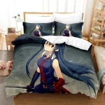 Anime Akame ga Kill Esdeath Voodipesukomplekt Poistele T&uuml;drukutele &Uuml;he- v&otilde;i Kahekohaline Suurus Tekikott Padjap&uuml;&uuml;r Voodi Lapsed T&auml;iskasvanud Kodutekstiilid 70x133cm 2pcs black