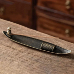 1 tk Vintage pronksist v&auml;ikesed viirukip&otilde;letid Ornamendid Bambusest parve viirukialus Viirukipulgahoidja alus, alus, tuhap&uuml;&uuml;dja ​​taldrik