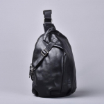 Ehtne nahk Pealmine kiht Lehma nahk K&auml;sit&ouml;&ouml;na valmistatud Vintage Rinnakott Luksuslik Suure mahutavusega &Otilde;lakott Crossbody kott must
