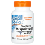 Doctor's Best, Stabilized R-Lipoic Acid with BioEnhanced Na-RALA, 100 mg, 180 Veggie Capsules white