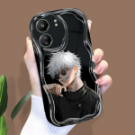 Armas koomiksimustriga kreemja tekstuuriga korpus, lainelise servaga pehme silikoonkaanega telefoni&uuml;mbris Xiaomi Redmi jaoks Xiaomi 14 Pro valge