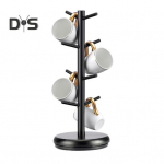 Tassihoidjate puu Puidust p&ouml;&ouml;rlev tassialus 8 konksuga kohvikruusi puu letikohvimassi hoidiku jaoks kohvipulga vitriin