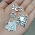 Mesilase Putuka Raam Metallist L&otilde;iketerad Scrapbooking &Scaron;abloonid Dekoratiivne J&otilde;ulualbum K&auml;sit&ouml;&ouml; Kaardi Valmistamise &Scaron;abloon Tarvikud One Size h&otilde;be