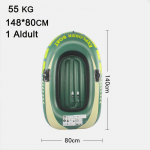 Kahe inimese t&auml;ispuhutav paat roheline kalapaat kummipaat PVC s&uuml;sta paksendatud triivimispaat L roheline