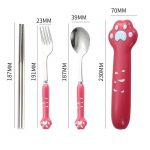 Kaasaskantav armas kassik&auml;pa s&ouml;&ouml;giriistade komplekt roostevabast terasest kahvli lusikas koos hoiukarbiga s&ouml;&ouml;gin&otilde;ud &otilde;pilaste l&otilde;unas&ouml;&ouml;gi Bento tarvikute jaoks