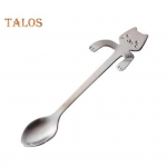 Kassi lusikas kohvi teelusikas roostevabast terasest rippuv tass teelusikas joogi segamiseks Armsa kassi kujuga piimakokteili moosilusikas kohviarmastaja kingitus h&otilde;be