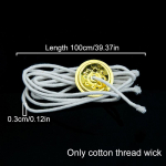 1M/rullp&otilde;leti Vastupidav 3/4MM DIY puuvillane &uuml;mmargune alkoholipetrooleum Wick &otilde;lilampide tarvikud 3mm*1m