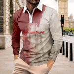 Meeste golfis&auml;rk vabaaja sportlik V-kaelusega soonikkrae l&uuml;hikeste varrukatega mood vaba &uuml;hev&auml;rviline tavaline kevad-suvine tavaline L