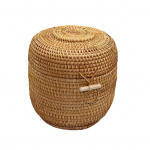 &Uuml;mmargune Rotangist Karbik K&auml;sitsi Valmistatud Peen Rotangist Punutud Teekarp Nipsasjadele Suupistetele