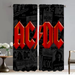 Rock-ACDC Moodsad elutoakardinad Kaamera Halloweeni kaunistuseks Kodu sisekardinad 2 tk Varjundid Vaheseinakardin W74xH114cmx2pcs-CL