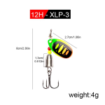 FISH KING Spinner Bait 3,9g 4,6g 7,4g 10,8g 15g Lusikas Peibutis haug Metall Treble Hooks Kunstlik Bass Bait Kalas&ouml;&ouml;t 3#
