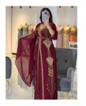 Bordeauxpunane pulmakleit kaftan Dubai kimono kleit vabaaja Maroko abaya maksi pikk XS burgundiapunane