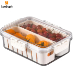 Leeseph Jagatud serveerimisalus kaanega, Kaasaskantavad suupistekonteinerid Snackle Box, Toidu organiseerija reisimiseks, peoks, piknikuks, randa 1-tier brown