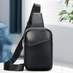 Ehtne Nahk Meeste Rinnakott &Uuml;lemine Kiht Veisenahast &Otilde;lakott Crossbody Kott Meeste Stiilne Vabaaja Spordi Nahast V&auml;ike Kehakott must