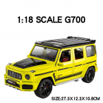 Suur 1:18 T&auml;isskaala Mercedes Benz G700 maastur maastikusulamist metallist mudel auto survevalu s&otilde;iduki m&auml;nguasi mudel heli ja kerge laste m&auml;nguasi auto poiss kingitus kollane