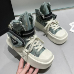 Kevad S&uuml;gis Uued Naiste Pahkluusaapad Mood Kauboi R&uuml;&uuml;tlisaapad Punk Gooti Klassikalised Denim L&otilde;uendkingad L&uuml;hikesed Gooti Platvormkingad 36 sinine