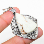 Lemon Chrysoprase, White Topaz 925 Sterling Silver Jewelry Pendant 2.56 r4e32