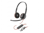 Micro-casque - filaire - USB-C - HP Inc. - Poly Blackwire 3220 - Blackwire 3200 Series - micro-casque - sur-oreille - filaire - USB