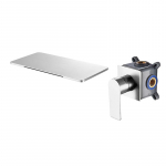 Messingist Seinale Paigaldatav Kaskaadiga Vannitoa Valamu Segisti Peidetud Paigaldus Valamu Segisti Vanni Segisti Vanni T&auml;itmise Segisti