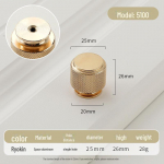 Kuldne &uuml;mmargune &uuml;he auguga luksuslik sahtli k&auml;epide moodsate lihtsate riidekappide jaoks