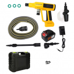 1000 PSI juhtmeta survepesur harjadeta, 21V 4,0 Ah akuga, laadija, 6-&uuml;hes otsik, 5 m roheline