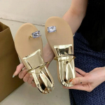 Sussid Naised Kristallilised Luksuslikud Lamedad Kingad Suvised sandaalid Uus Mood Pl&auml;tud Disainer Slingabck Kleit Rannal&uuml;kandid Mujer 35