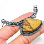 Psilomelane Dendritic 925 Sterling Silver Jewelry Pendant 2.40 v2r23