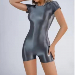 L&uuml;hikeste varrukatega elastsed m&auml;ngukost&uuml;&uuml;mid L&auml;ikiv ujumistrikoo esiosa &otilde;mblusteta bodi sukkp&uuml;ksid Seksikad kehatopsid Athletic Gym Fitness Trikood Unitard M