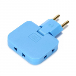 Eu pistik 1 3 pikendus elektripistik 180&deg; p&ouml;&ouml;rlev vahelduvvooluadapteri pesa valge