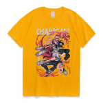 Jaapani anime mootorsaag Unisex T-s&auml;rk Unisexga Makima Power Denji Pochita Graafilise tr&uuml;kiga T-s&auml;rgid Unisexi naiste puuvillased vabaaja T-s&auml;rgid 2XL