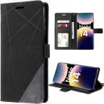 Coque pour Xiaomi Redmi Note 14 Pro 5G (pas pour 4G) Anti-Rayures Antichoc Protection Synth&eacute;cuir Noir