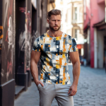 3D-printimine Meeste ja naiste kevadsuvine vabaaja l&uuml;hikeste varrukatega T-s&auml;rk &Uuml;markaelusega pullover XXL