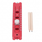 Puidut&ouml;&ouml;tlemise kompass, reguleeritav &uuml;mmargune joonistusriist, Briti s&uuml;steem, 2 tk pliiatsit