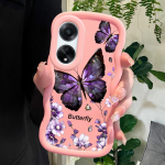 V&auml;rvitud muster Big Wave Edge pehme silikoon materjal Macaron telefoni &uuml;mbris p&otilde;rutuskindel kaitsev kummist &uuml;mbris OPPO Reno Realme jaoks OPPO F21 Pro must