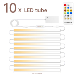CCT LED Valgusriba 24V 6 V&auml;rvi Muudetav 2700K-6500K RF Kaugjuhtimispuldiga 48CM J&auml;igad Ribavalgustid Kapi K&ouml;&ouml;gi jaoks