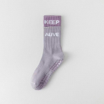 Puuvillased Hingavad Keskmise Pikkusega Joogasokid &Uuml;hev&auml;rvilised Triibulised Libisemiskindlad Spordisokid Pilatese Sokid Tantsu Fitness Treening Sokid