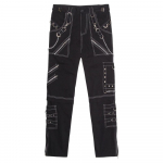 2025 Meeste Hip Hop Rock Punk Gooti P&uuml;ksid Puuvillased Vabaaja P&uuml;ksid Pandla Lukuga Keti Rihm P&uuml;ksid Meeste Streetwear Igap&auml;evased Cargop&uuml;ksid 38 must