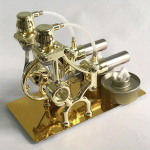 Kuldne Kahesilindriline Stirlingi Mootori Mudel F&uuml;&uuml;sika &Otilde;petamise Eksperiment Auruj&otilde;u Tehnoloogia Leiutis Ise-tee Eksperimentaalne &Otilde;pilaste Kingitused a set