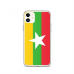 Coque pour iPhone - PIXELFORMA - iPhone 11 - Drapeau de la Birmanie - Design fin et l&eacute;ger - Silikoonist supp