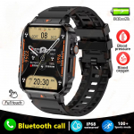 2025 Uus S&otilde;jaline Meeste Nutikell Tervise Monitor Bluetooth K&otilde;ne Nutikell Fitness IP68 Veekindel Spordikellad Naistele silicone belt must