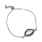 Natural Amethyst Gemstone Handmade 925 Sterling Silver Bracelet 7-8 l8y20