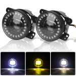 4-tolline valge merevaigukollane DRL LED udutuli Chrysler 300 jaoks Chrysler PT Jeep Wrangler TJ JK CJ-5 CJ-7 CJ-8 esikaitseraua s&otilde;idutuli 2pcs White Amber DRL
