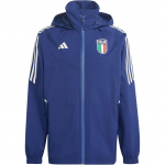 Adidas Performance Itaalia Condivo 22 Vihmajakk Triibuline Mugav Hingav Kapuutsiga Jalgpallis&auml;rk Meeste Jakk Tume-Sinine HS9841 S