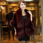 Imitatsioonmink Naiste Kunstkarusnahast Kraega Sall &Scaron;all Keep Minkkarusnahast Mantel Pruutkleit Karvane Suur Sall Cape L&uuml;hike Mantel One Size veinipunane v&auml;rv