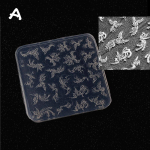 Silikoonk&uuml;&uuml;nte aksessuaarid Nikerdusvorm Draakoni muster Phoenix Butterfly Vorm tembeldusplaat K&uuml;&uuml;ned &Scaron;abloonid Isetehtud manik&uuml;&uuml;ri t&ouml;&ouml;riistad as the picture